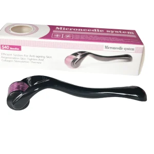 540 ダーマローラーマイクロニードル顔の皮膚ボディフェイスケア育毛ひげにきびしわ赤い血液除去 (0.2/0.25/0.3 ミリメートル)